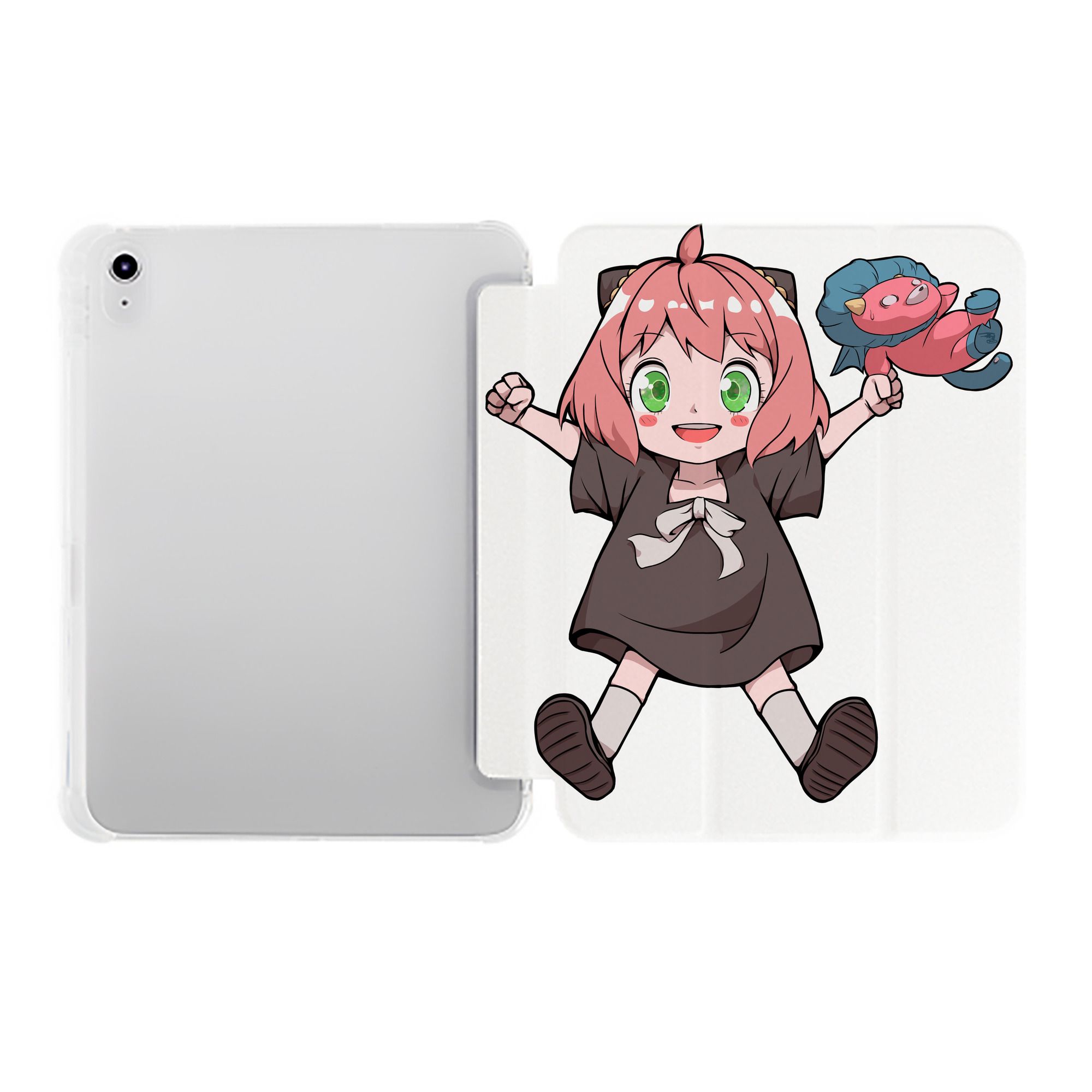 （画像用） SPY×FAMILY间谍家家酒 IPad ケース ペン収納付き 三つ折りスタンド PUレザー×シリコン 対応機種9.5/10.5/10.9インチ